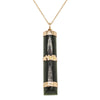 Vintage 9ct Yellow Gold Greenstone Pendant-Necklace-Walker & Hall