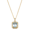 18ct Yellow Gold 3.04ct Aquamarine & Diamond Empire Pendant-Necklace-Walker & Hall