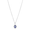 18ct White Gold 2.07ct Sapphire & Diamond Sierra Pendant-Necklace-Walker & Hall