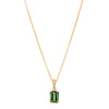 18ct Yellow Gold 1.76ct Green Tourmaline & Diamond Romanov Pendant-Necklace-Walker & Hall