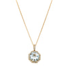 18ct Yellow Gold 3.04ct Aquamarine & Diamond Sierra Pendant-Necklace-Walker & Hall