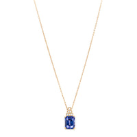 18ct Yellow Gold 2.59ct Tanzanite & Diamond Maya Pendant-Necklace-Walker & Hall