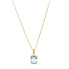 18ct Yellow Gold Aquamarine & Diamond Romanov Pendant-Necklace-Walker & Hall