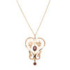 Vintage 9ct Rose Gold Garnet & Seed Pearl Pendant-Necklace-Walker & Hall