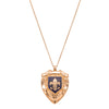 Vintage 9ct Rose Gold Enamel Shield Pendant-Necklace-Walker & Hall