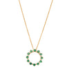18ct Yellow Gold .83ct Emerald & Diamond Pendant-Necklace-Walker & Hall
