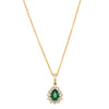 18ct Yellow Gold .85ct Emerald & Diamond Belle Pendant-Necklace-Walker & Hall