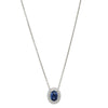 18ct White Gold 1.13ct Sapphire & Diamond Isla Pendant-Necklace-Walker & Hall