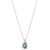 18ct White Gold 2.80ct Aquamarine & Diamond Maya Pendant-Necklace-Walker & Hall