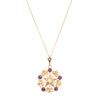 Vintage 17ct Rose Gold Amethyst & Seed Pearl Star Pendant-Necklace-Walker & Hall