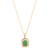 18ct Yellow Gold .78ct Emerald & Diamond Isla Pendant-Necklace-Walker & Hall