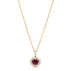 18ct Yellow Gold 2.02ct Ruby & Diamond Heart Belle Pendant-Necklace-Walker & Hall