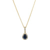 18ct Yellow Gold 1.01ct Sapphire & Diamond Mini Sierra Pendant-Necklace-Walker & Hall