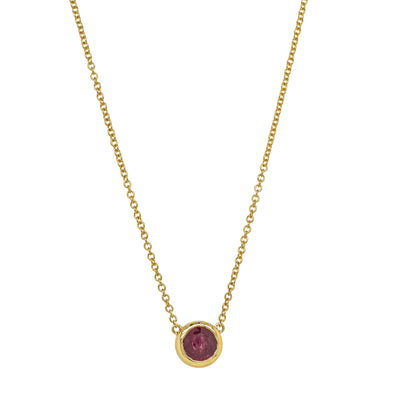 18ct Yellow Gold 1.24ct Ruby Natalia Pendant-Necklace-Walker & Hall