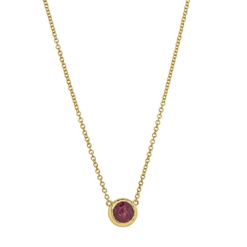 18ct Yellow Gold 1.24ct Ruby Natalia Pendant-Necklace-Walker & Hall