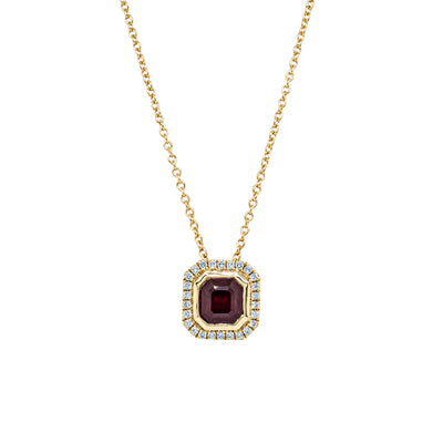 18ct Yellow Gold 1.63ct Ruby & Diamond Isla Pendant-Necklace-Walker & Hall