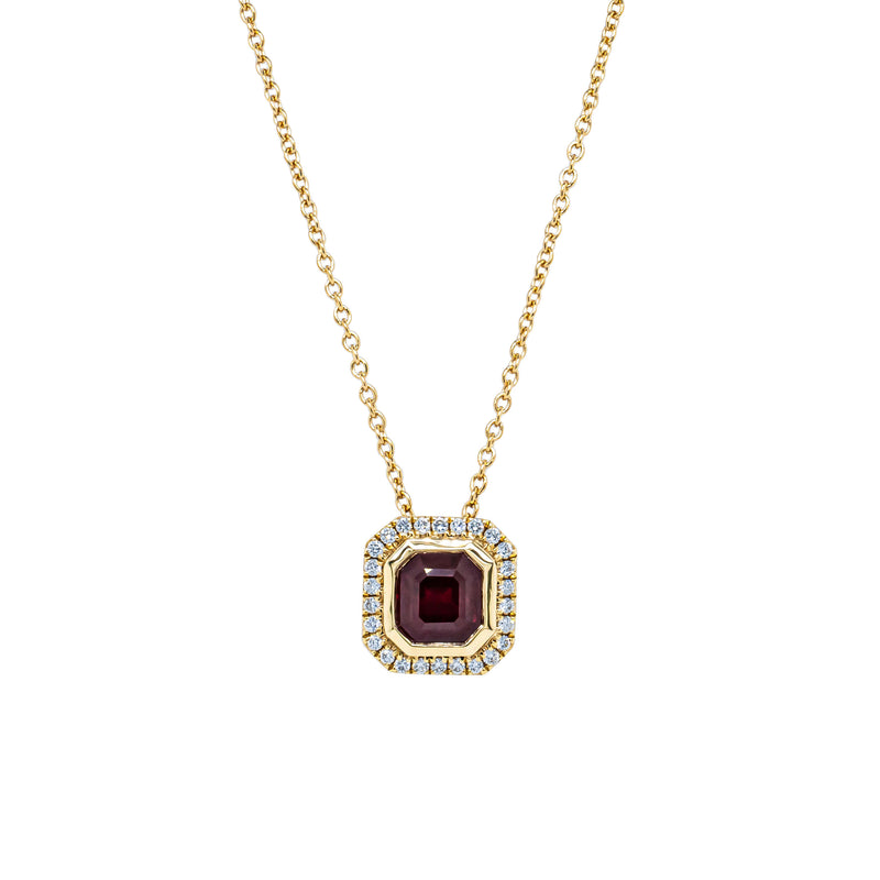 18ct Yellow Gold 1.63ct Ruby & Diamond Isla Pendant-Necklace-Walker & Hall