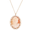 Deja Vu 9ct Rose Gold Cameo Pendant-Necklace-Walker & Hall