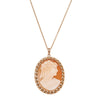 Deja Vu 9ct Rose Gold Cameo Pendant-Necklace-Walker & Hall