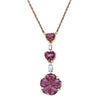 Deja Vu 18ct Tri-Tone Gold Tourmaline & Diamond Pendant-Necklace-Walker & Hall