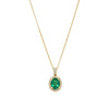 18ct Yellow Gold 1.82ct Emerald & Diamond Pendant-Necklace-Walker & Hall