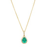 18ct Yellow Gold 1.04ct Emerald & Diamond Sierra Pendant-Necklace-Walker & Hall