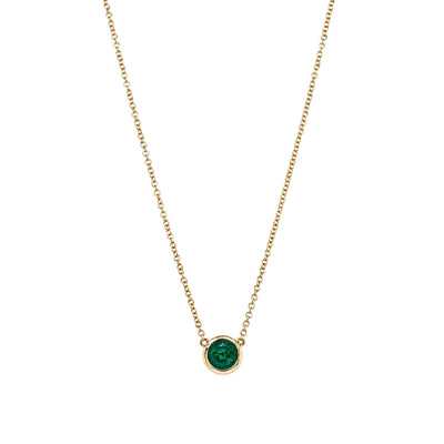 18ct Yellow Gold .88ct Emerald Natalia Pendant-Necklace-Walker & Hall