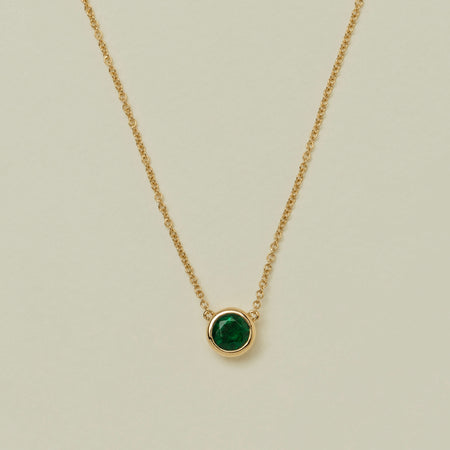 18ct Yellow Gold .80ct Emerald Natalia Pendant - Necklace - Walker & Hall