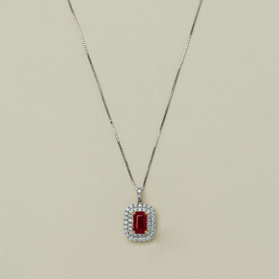Deja Vu Platinum/18ct Yellow Gold 2.05ct Ruby & Diamond Pendant - Necklace - Walker & Hall