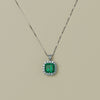 Deja Vu Platinum 7.56ct Emerald & Diamond Pendant - Necklace - Walker & Hall