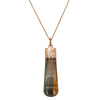Vintage 9ct Rose Gold Dyed Tiger's Eye Pendant - Necklace - Walker & Hall
