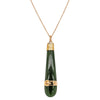 Vintage 15ct Yellow Gold Greenstone with Buckle Pendant - Necklace - Walker & Hall