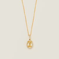 18ct Yellow Gold 2.07ct Yellow Sapphire & Diamond Sierra Pendant - Necklace - Walker & Hall