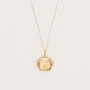 Vintage 9ct Yellow Gold Citrine Spinner Pendant with Chain - Necklace - Walker & Hall