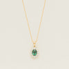 18ct Yellow Gold 1.23ct Emerald & Diamond Belle Pendant - Necklace - Walker & Hall