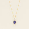 18ct Yellow Gold 2.03ct Tanzanite & Diamond Sierra Pendant - Necklace - Walker & Hall