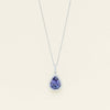 18ct White Gold 4.22ct Tanzanite & Diamond Sierra Pendant - Necklace - Walker & Hall