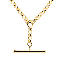 9ct Yellow Gold Belcher Link Fob Chain-Necklace-Walker & Hall