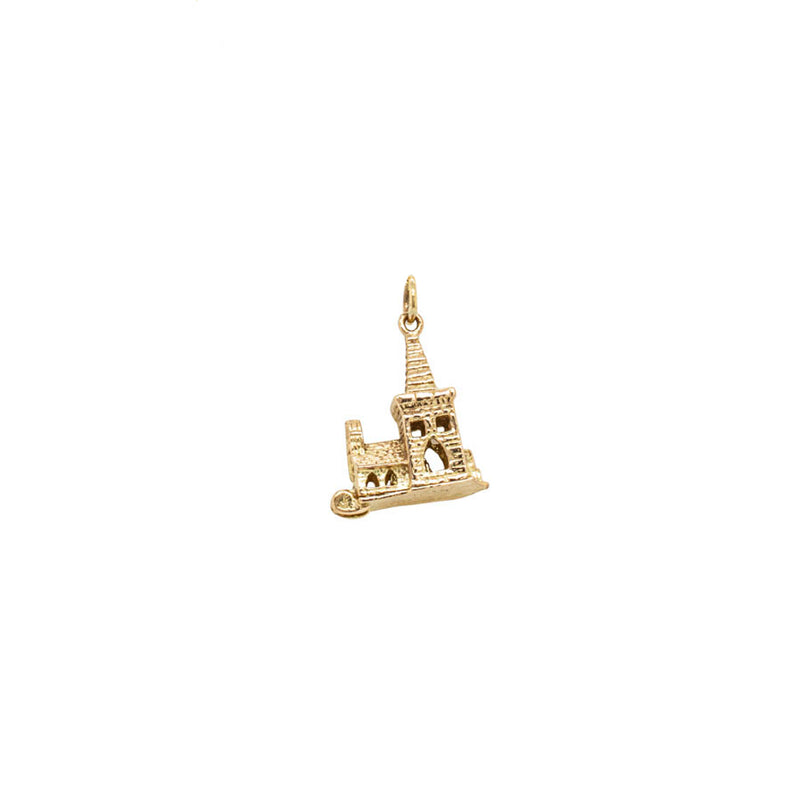 Deja Vu 9ct Yellow Gold Church Wedding Charm-Charm-Walker & Hall