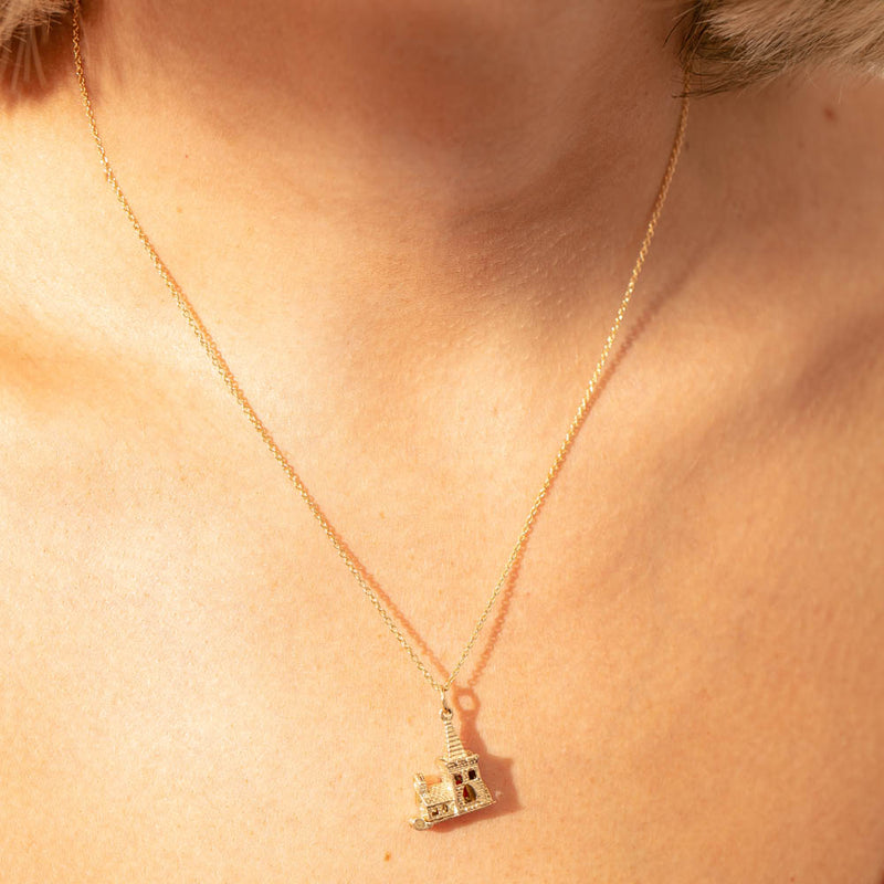 Deja Vu 9ct Yellow Gold Church Wedding Charm-Charm-Walker & Hall