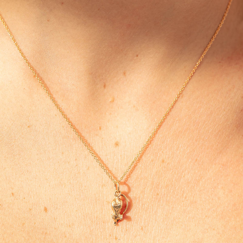 Deja Vu 9ct Yellow Gold Mouse Charm-Charm-Walker & Hall