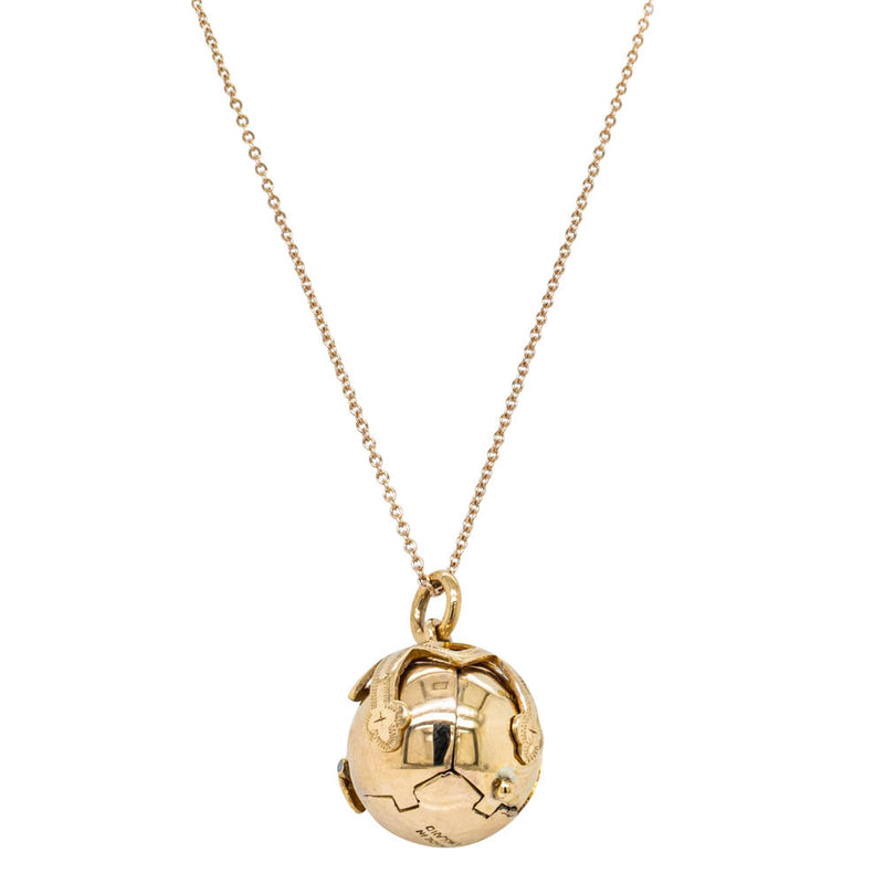 Vintage 9ct Yellow Gold Masonic Ball Pendant-Necklace-Walker & Hall