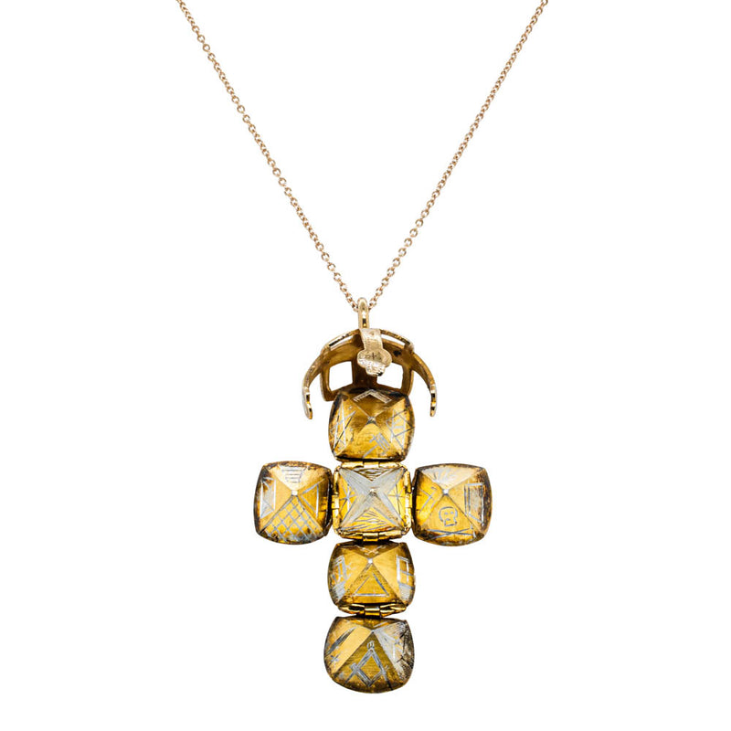 Vintage 9ct Yellow Gold Masonic Ball Pendant-Necklace-Walker & Hall