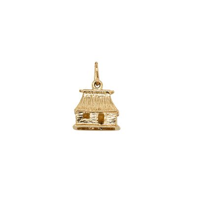 Deja Vu 9ct Yellow Gold Island House Charm-Necklace-Walker & Hall