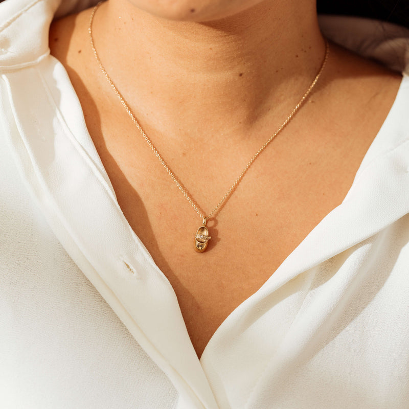 Deja Vu 9ct Yellow Gold Baby Shoe Charm - Necklace - Walker & Hall