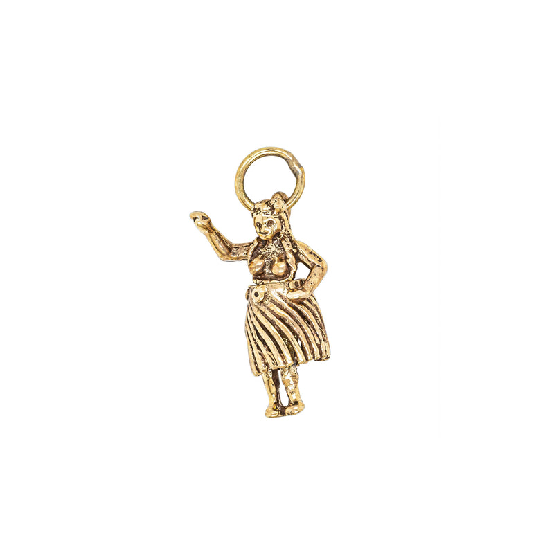 Deja Vu 14ct Yellow Gold Hawaii Hula Dance Charm - Necklace - Walker & Hall