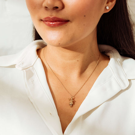 Deja Vu 14ct Yellow Gold Hawaii Hula Dance Charm - Necklace - Walker & Hall