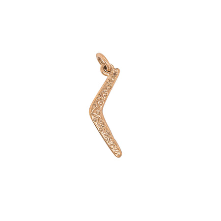 Deja Vu 10ct Yellow Gold Boomerang Charm - Necklace - Walker & Hall