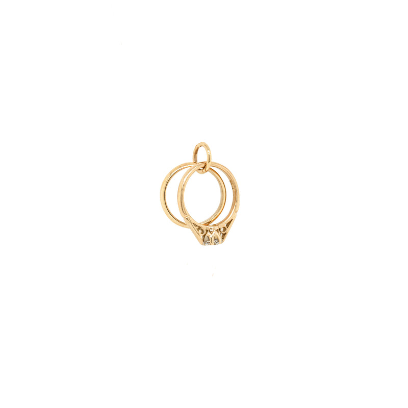 Deja Vu 9ct Yellow Gold Bridal Rings Charm-Charm-Walker & Hall