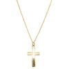 Deja Vu 9ct Yellow Gold Cross Pendant With Chain-Necklace-Walker & Hall